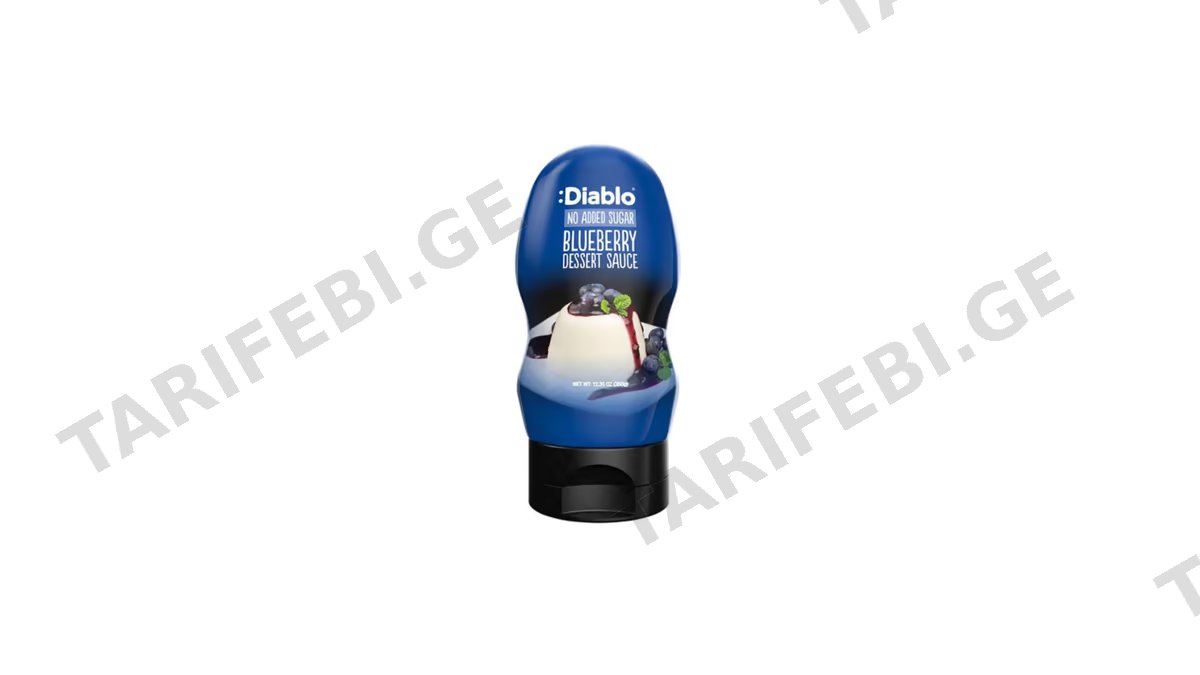 DIABLO მოცვის სოუსი უშაქრო 290მლ