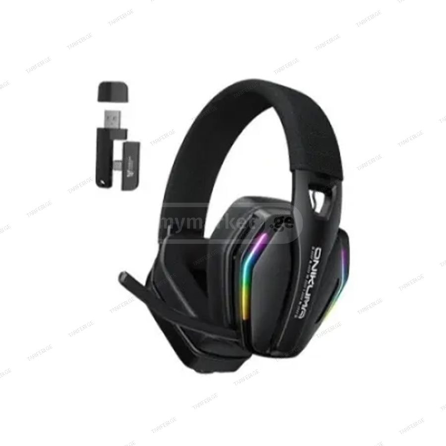 Onikuma GT826 Tri-Mode RGB Gaming Headset Black (2.4G Wirele