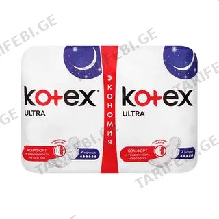 კოტექსი - ულტრა დრაი სოფტ ღამის /6წვ/ #14 5226 Kotex - Ultra Dry Soft Night Cream /6ml/ 5226 #14