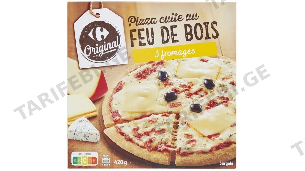 Carrefour პიცა 3 ყველი 420გრ