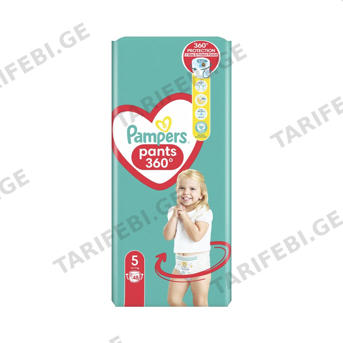 პამპერსი - Pampers ტრუსი 12-17 კგ 48 ცალი 9325