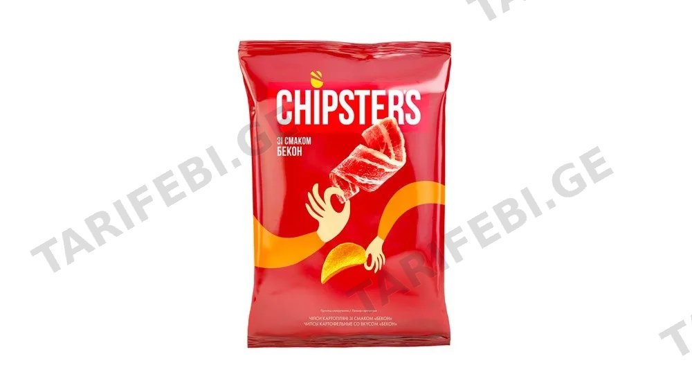 CHIPSTERS ჩიპსი კარტოფილის ნატურალური ბეკონი 110გრ
