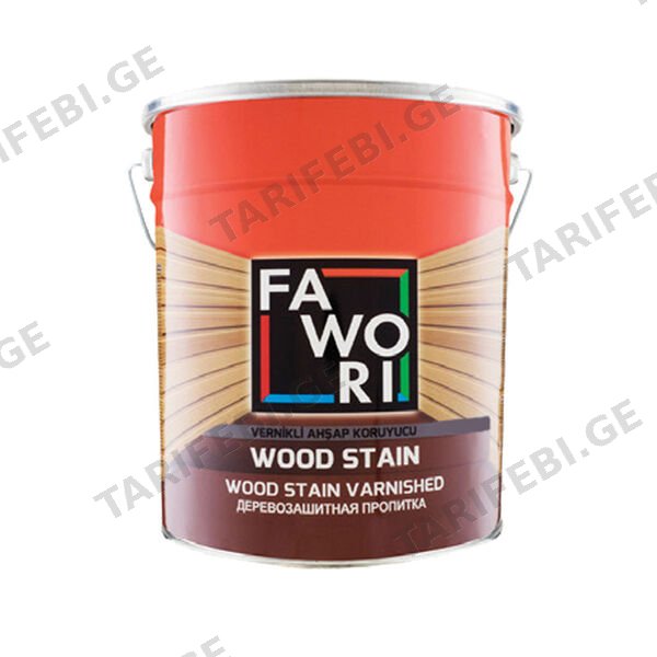 2.5ლ ხის ლაქი ბუნებრივი ღია მუხისფერი FAWORI WOOD STAIN RUSTIK ACIK MESE