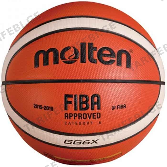 კალათბურთის ბურთი MOLTEN BGF5X-X FIBA , ზომა 5, შეჯიბრის, სინთ. ტყავი