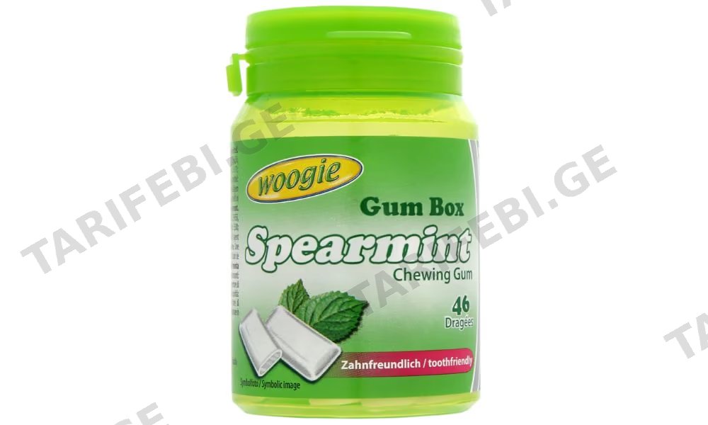 woogie Chewing gum Spearmint 64,4g.