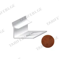 შიდა კუთხე ფილის Salag PVC 9/2500 მმ Marm. აგურისფერი