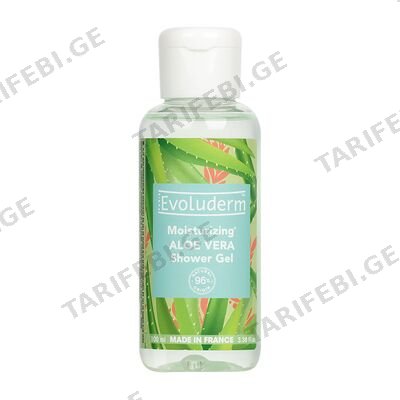 ევოლუდერმი-შხაპის გელი aloe vera 100მლ