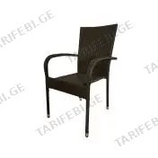 რატანის სკამი R-01- Dark brown