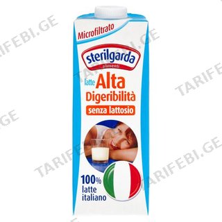 რძე / STERILGARDA / ულტრაპასტერიზებული ულაქტოზო 1-1.2%, 10*1ლ
