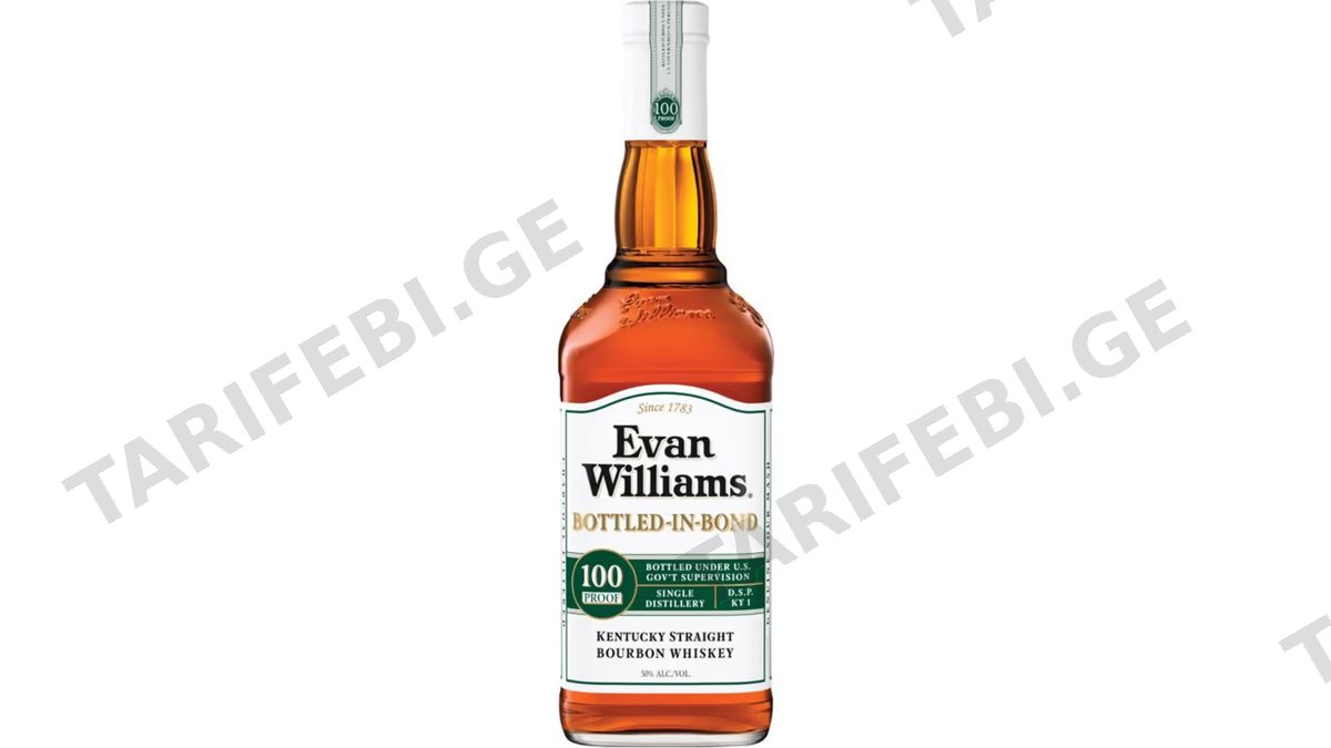 ბურბონი Evan Williams, თეთრი, 4 წლიანი - 0.7L