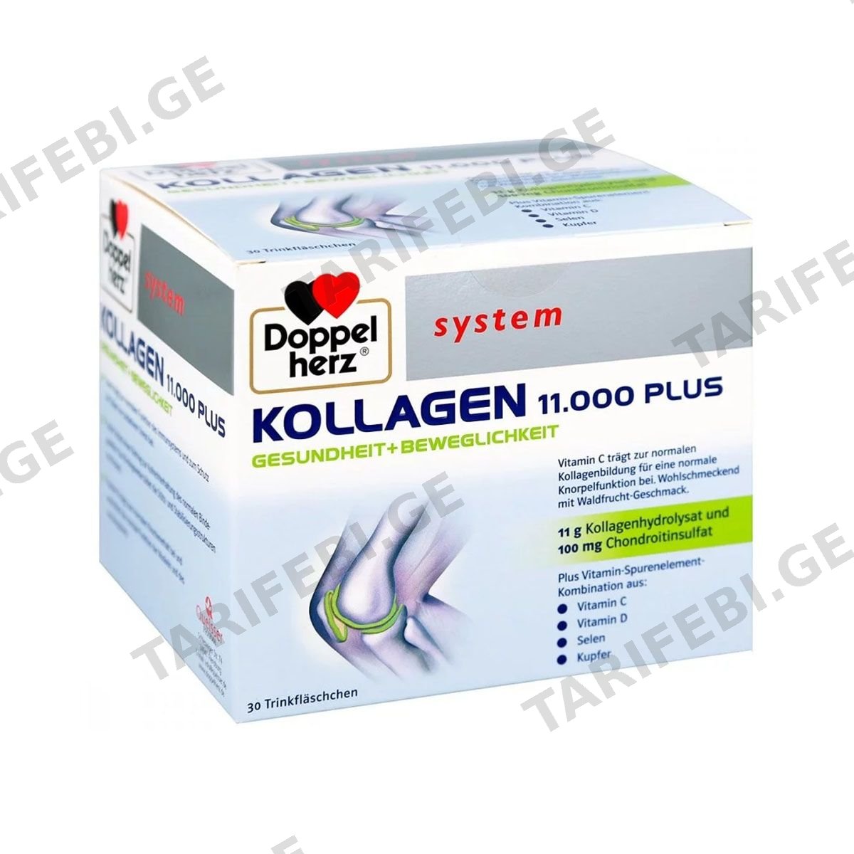 დოპელჰერც სისტემი - Doppelherz System კოლაგენ+ 30 ბოთლი