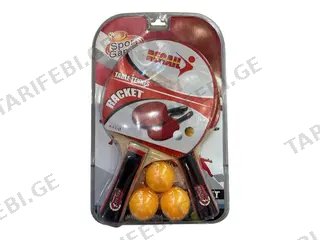 Recall Sport Game წითელი სამაგიდო ჩოგბურთის რაკეტი