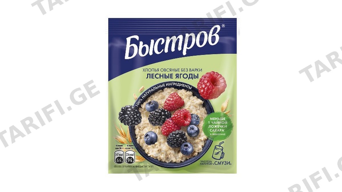 Bistroff შვრია ტყის ხილი 40გრ