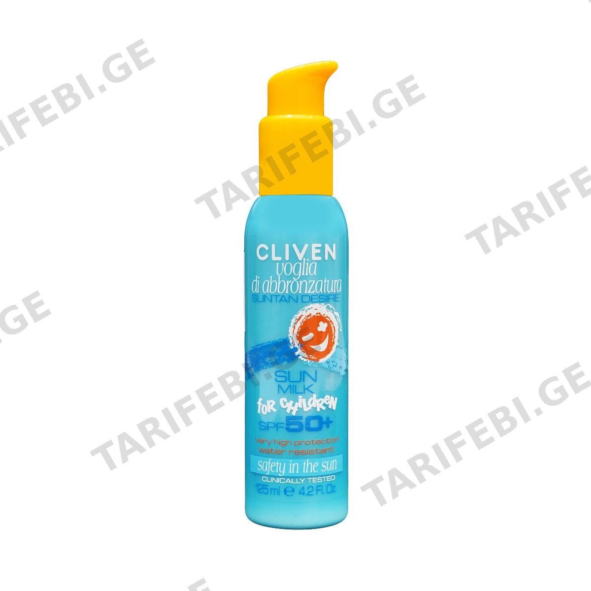 ბავშვის მზისგან დამცავი რძე SPF50+ 125 მლ 1803 კლივენი - Cliven