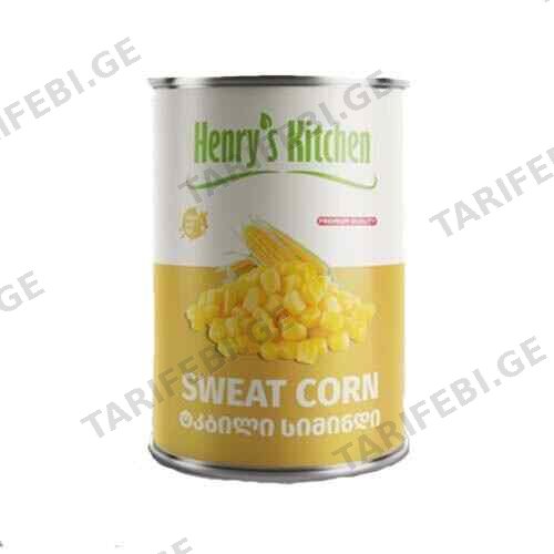 სიმინდი კონსერვირებული /Henrys Kitchen/ 400გ