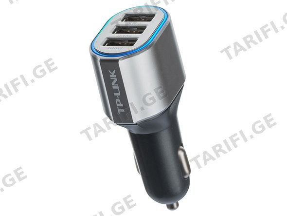 დამტენი მოწყობილებობები TP-link CP230 Car 3x Fast charger თეთრი