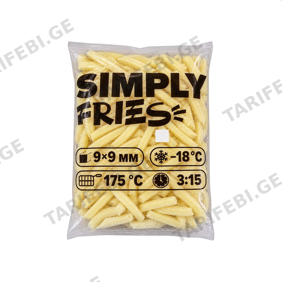 გაყინული კარტოფილი ფრი "WE FRY" 9x9 1000გრ