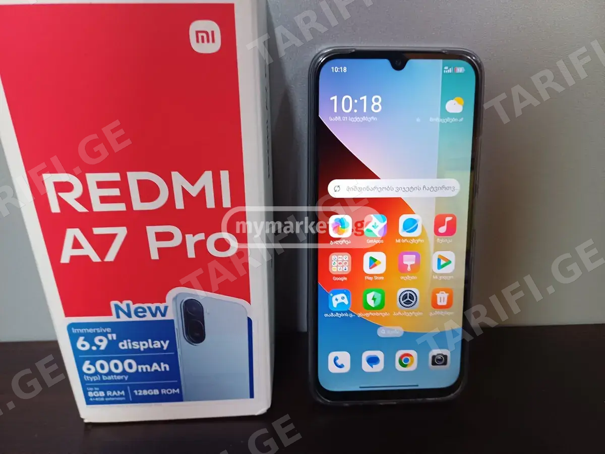 Xiaomi redmi A7 pro 4/128 ახალი სასაჩურე მდგომარეობაში