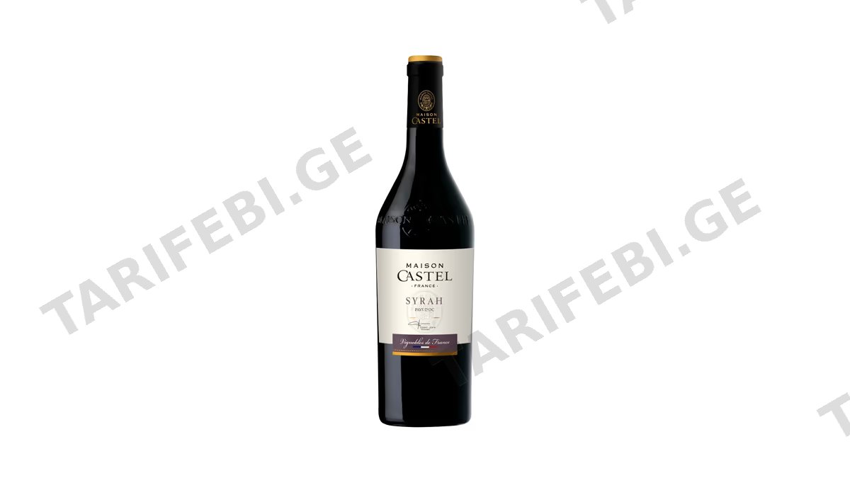 Castel-ღვინო წითელი სირა პეი დოკ საფრ. 13.5% 750მლ