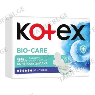 კოტექსი - ბიო ქეარ ღამის #6 875 Kotex - Bio Care Night 0875 N6