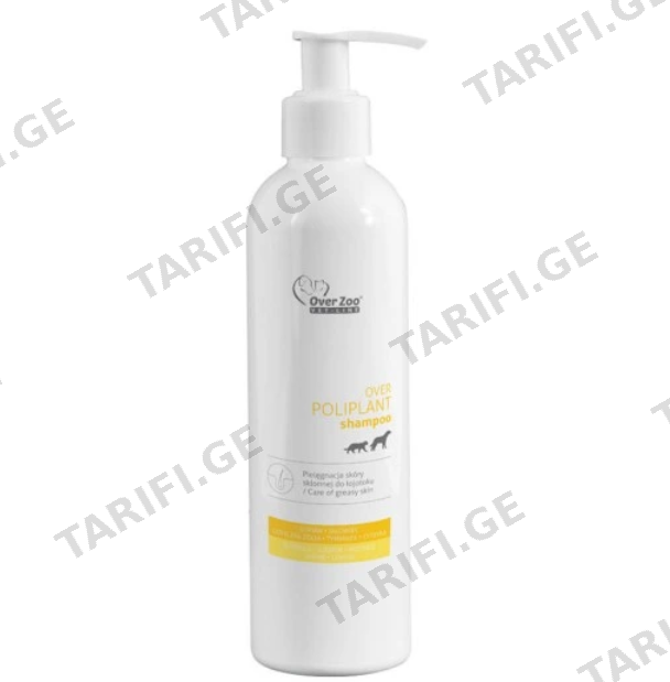 შამპუნი ცხიმიანი კანისა და ბეწვისთვის Over Zoo 250ml