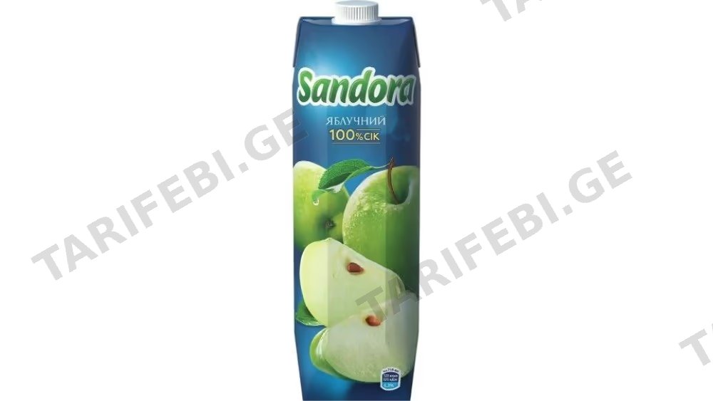 Sandora წვენი ვაშლის 0.97ლ