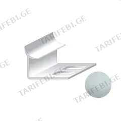 შიდა კუთხე ფილის Salag PVC 9/2500 მმ Marm. თეთრი კლდე