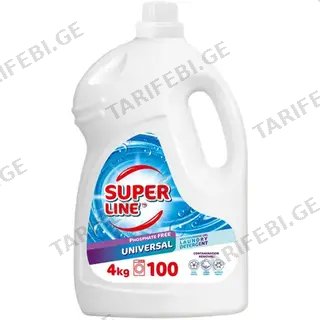 SUPER LINE სარეცხი ფხვნილი ბამბისა და სელის ქსოვილებისთვის 4 კგ (სუპერლაინი)