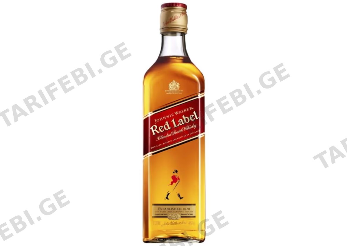 შოტლანდიური ვისკი Johnnie Walker Red Label - 1L