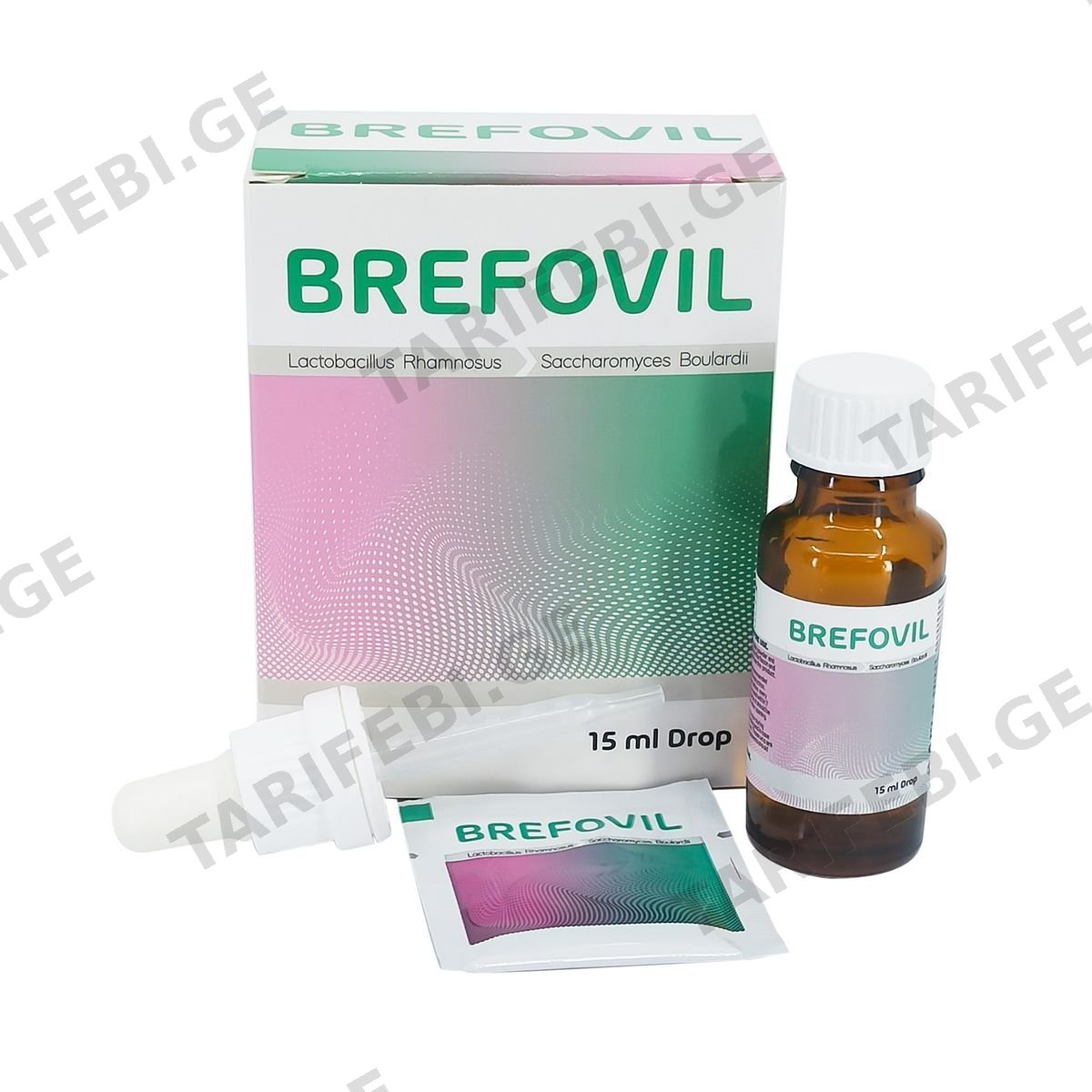 Brefovil - ბრეფოვილი წვეთები 15მლ ფხვნილით 1800მგ