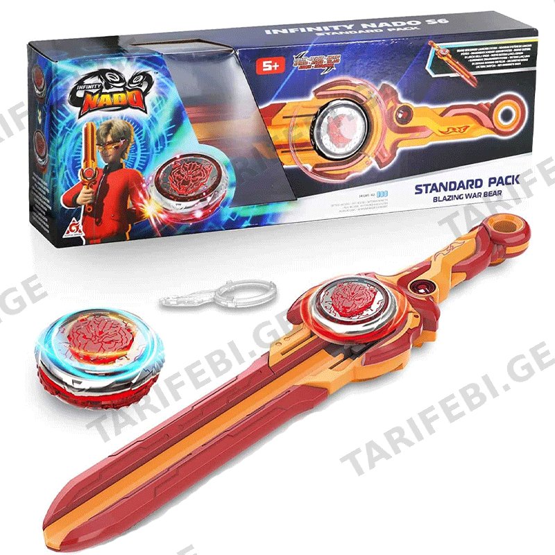 სათამაშო ნაკრები AULDEY INFINITY NADO VI STANDARD PACK BLAZING WAR BEAR