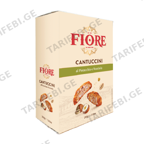 იტალიური ორცხობილა CANTUCCINI ფისტით და თხილით /FIORE/ 200გრ