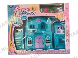 Wenhao Toys Dream House ლურჯი თოჯინების სახლი