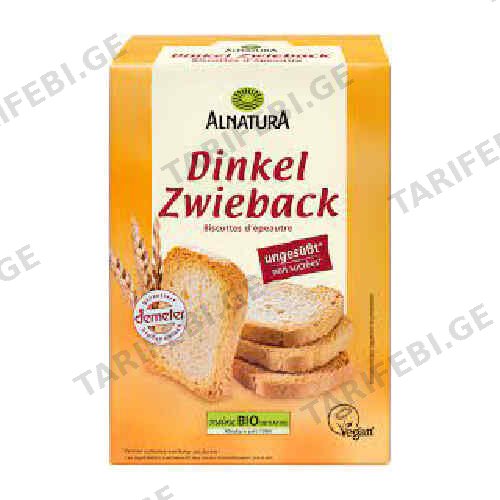 პურის ორცხობილა სპელტის ორაგნული /Alnatura/200გ