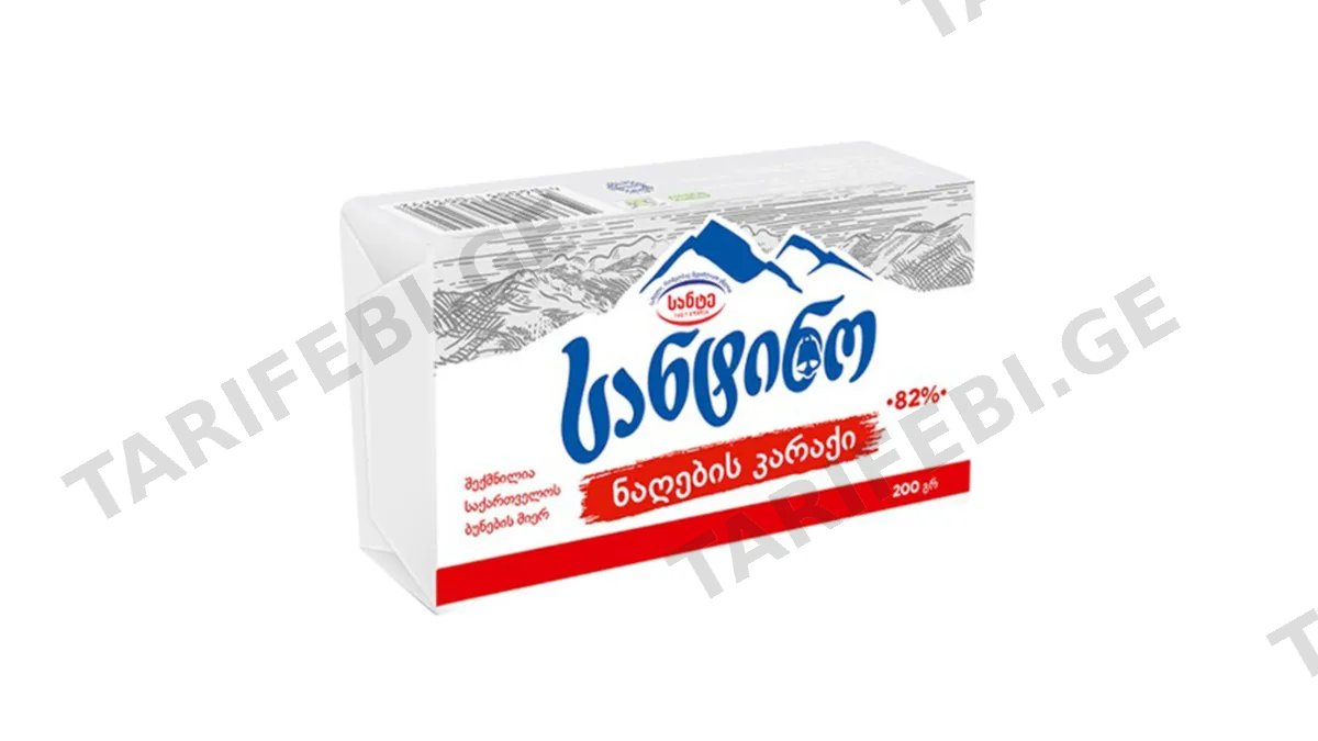 სანტინო კარაქი 82% 200 გ.