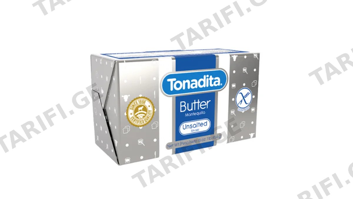 კარაქი/ Tonadita/ უმარილო, უგლუტენო/ 82%/ 200გ