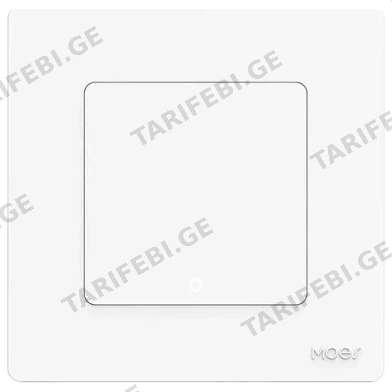 ჭკვიანი ჩამრთველი MOES WIFI STAR RING WS-SR-EU1-L-WH-MS 1-კლავიშიანი თეთრი