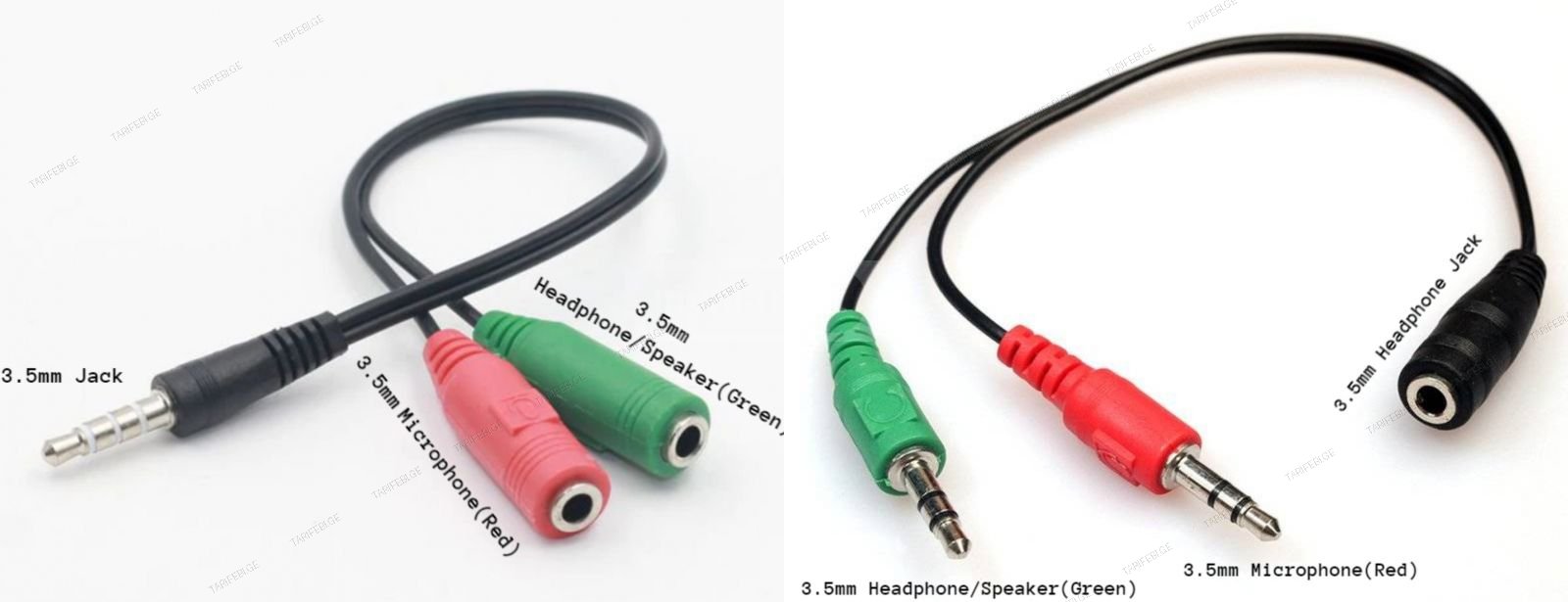 3.5mm Aux Splitter 1 Male To 2 Female, 1 Female To 2 Male