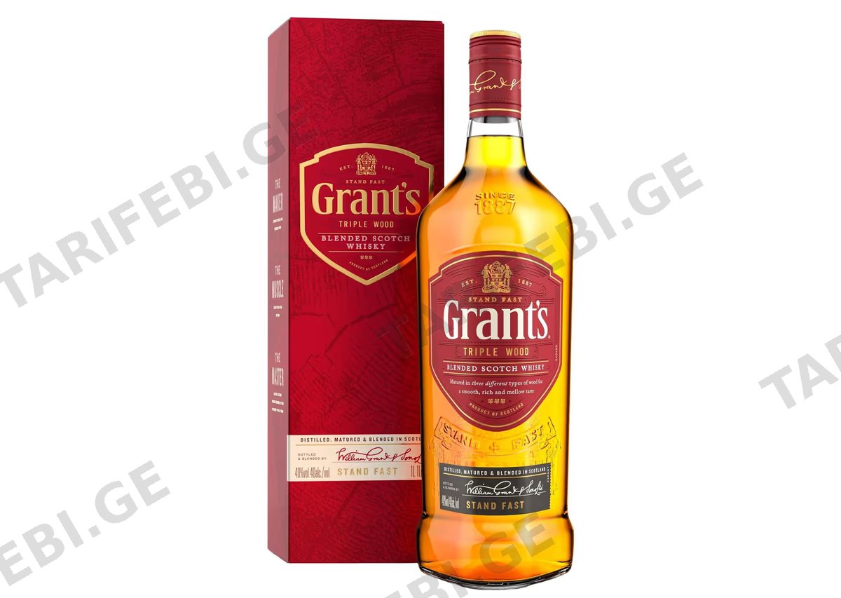 შოტლანდიური ვისკი Grant's Triple Wood - 1L