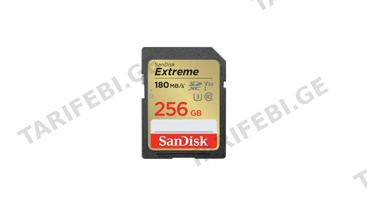 SanDisk 256GB Extreme SD/XC UHS-I Card 180MB/S V30/4K Class 10 SDSDXVV-256G-GNCIN