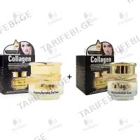 კოლაგენის სახის კრემი (1+1 აქცია) დღე-ღამე WOKALI COLLAGEN DAY NIGHT CREAM (50 GR, 50 GR)