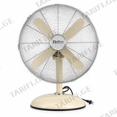 მაგიდის ვენტილატორი Reffon FT-40M-YL 50W ყვითელი ქრომი